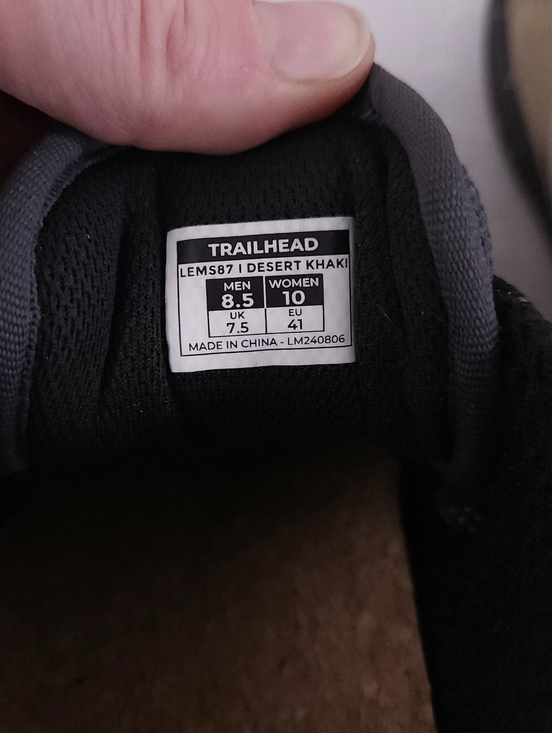 LEMS Trailhead Minimalist Hiking Shoes Desert Khaki Men's 8.5 / Women's 10 - Picture 8 of 12